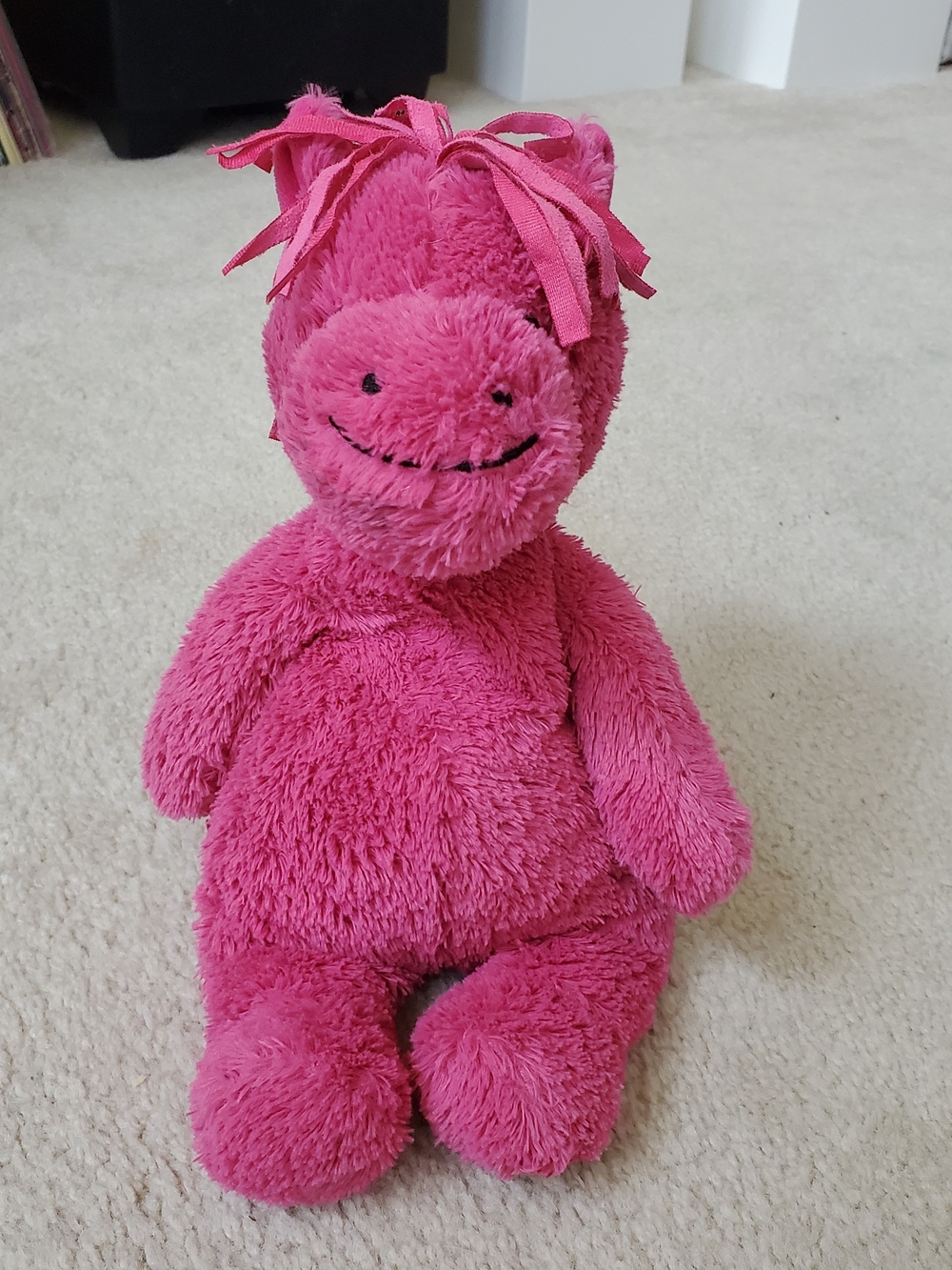 Jellycat Cushy Pony Pink Horse Plush